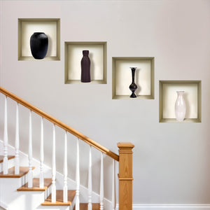 Homeroots Set Of Four Mac Faux 3d Peel And Stick Wall Decals – Transform Your Space With Stylish Illusion Art  Vinyl 565409