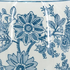 Homeroots 15" Light Blue Floral Porcelain Urn Vase - Elegant Centerpiece For Home Decor & Flower Display  Porcelain 565448