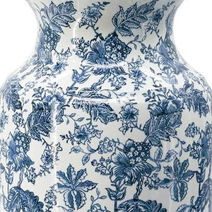HomeRoots 24" Chinoiserie Blue and White Porcelain Urn Vase - Elegant Centerpiece for Timeless Décor & Gifts 565453