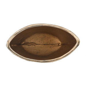 Homeroots 10" Black And Gold Oval Cast Aluminum Table Vase - Elegant Home Decor For Sophisticated Style  Aluminum 565459