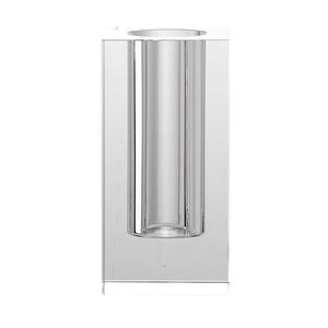 HomeRoots 8" Clear Square Glass Table Vase – Modern Minimalist Design for Floral Arrangements & Home Décor 565472
