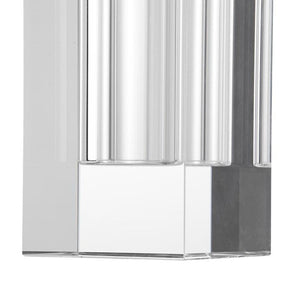 HomeRoots 8" Clear Square Glass Table Vase – Modern Minimalist Design for Floral Arrangements & Home Décor 565472