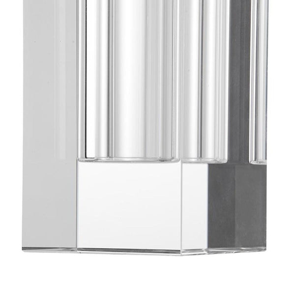 HomeRoots 8" Clear Square Glass Table Vase – Modern Minimalist Design for Floral Arrangements & Home Décor 565472