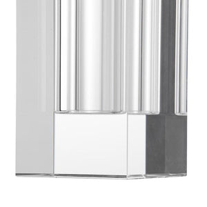 HomeRoots 10" Clear Square Glass Table Vase - Modern Minimalist Design for Fresh Flowers & Elegant Décor 565473
