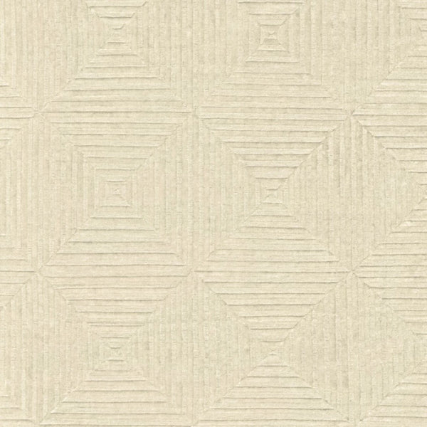 HomeRoots 4' Ivory Wool Geometric Hand-Knotted Area Rug - Durable, Stain-Resistant, Artisan-Crafted Elegance 4' X 6' 565477