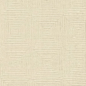 HomeRoots 4' Ivory Wool Geometric Hand-Knotted Area Rug - Durable, Stain-Resistant, Artisan-Crafted Elegance 4' X 6' 565477