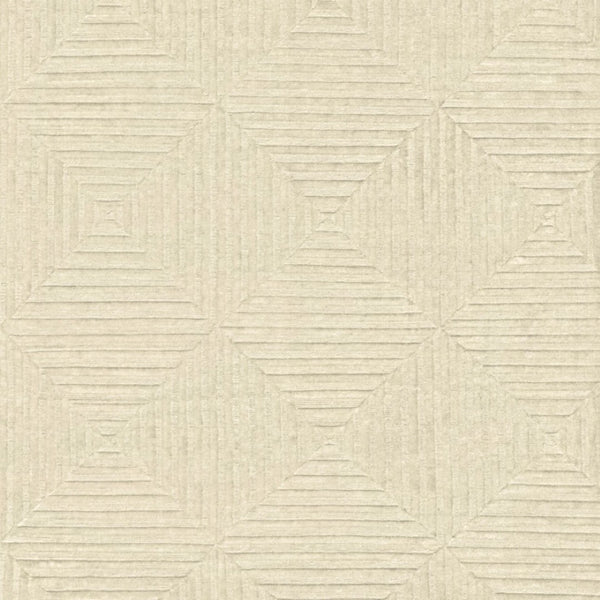 HomeRoots 4' Ivory Wool Geometric Hand-Knotted Area Rug - Durable, Stain-Resistant, Artisan-Crafted Elegance 4' X 6' 565477