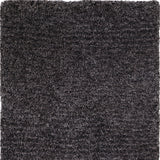 Homeroots 4' X 6' Black Shag Hand Tufted Area Rug Black Polyester 565479