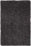 Homeroots 8' X 10' Black Shag Hand Tufted Area Rug Black Polyester 565481