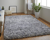 Homeroots 4' X 6' Gray Shag Hand Tufted Area Rug Gray Polyester 565485