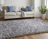 Homeroots 4' X 6' Gray Shag Hand Tufted Area Rug Gray Polyester 565485