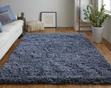 Homeroots 9' X 12' Gray Shag Hand Tufted Area Rug Gray Polyester 565488