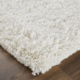 Homeroots 4' X 6' Ivory Shag Hand Tufted Area Rug Ivory Polyester 565491