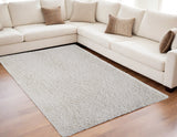 Homeroots 5' X 8' Ivory Shag Hand Tufted Area Rug Ivory Polyester 565492