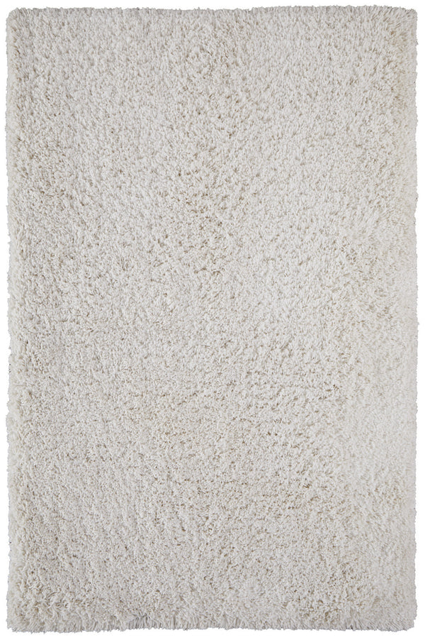 Homeroots 5' X 8' Ivory Shag Hand Tufted Area Rug Ivory Polyester 565492