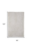 Homeroots 8' X 10' Ivory Shag Hand Tufted Area Rug Ivory Polyester 565493