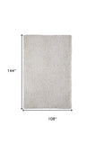 Homeroots 9' X 12' Ivory Shag Hand Tufted Area Rug Ivory Polyester 565494