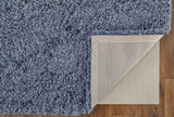 Homeroots 4' X 6' Blue Shag Hand Tufted Area Rug Blue Polyester 565497