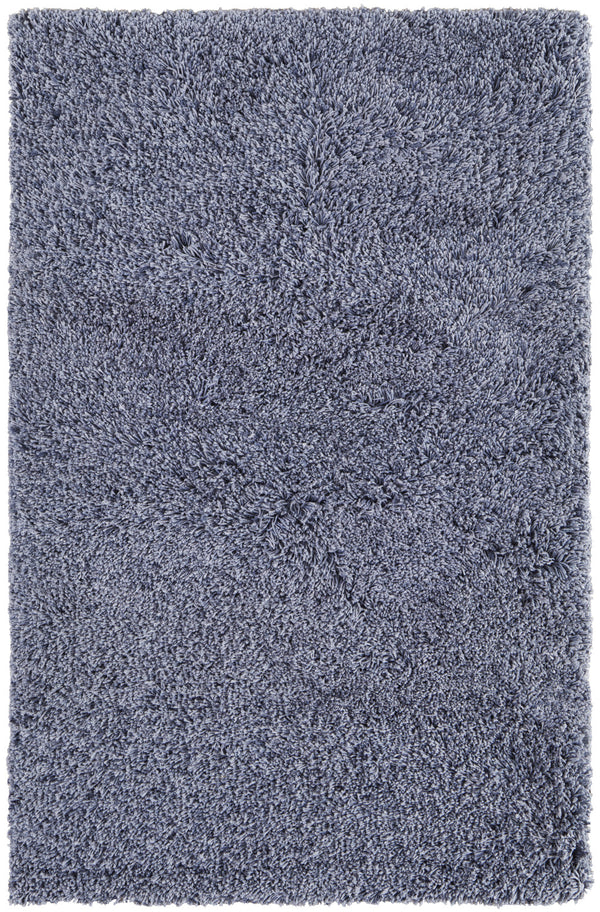 Homeroots 10' X 14' Blue Shag Hand Tufted Area Rug Blue Polyester 565501