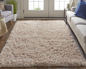 Homeroots 8' X 10' Pink Shag Hand Tufted Area Rug Pink Polyester 565503