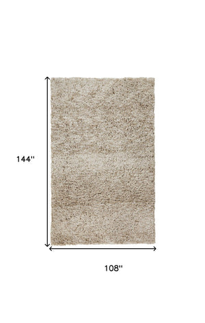 HomeRoots 4' Black Shag Area Rug - Luxurious Hand-Tufted Design for Modern Homes, Stain-Resistant & Soft Feel 9' X 12' 565507