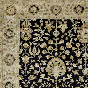 Homeroots 6' X 9' Black Wool Oriental Hand Knotted Area Rug Black Wool 565510