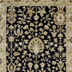 Homeroots 8' X 10' Black Wool Oriental Hand Knotted Area Rug Black Wool 565511