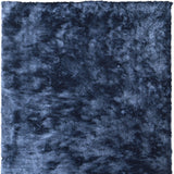 Homeroots 5' X 8' Blue Shag Hand Tufted Area Rug Blue Polyester 565518