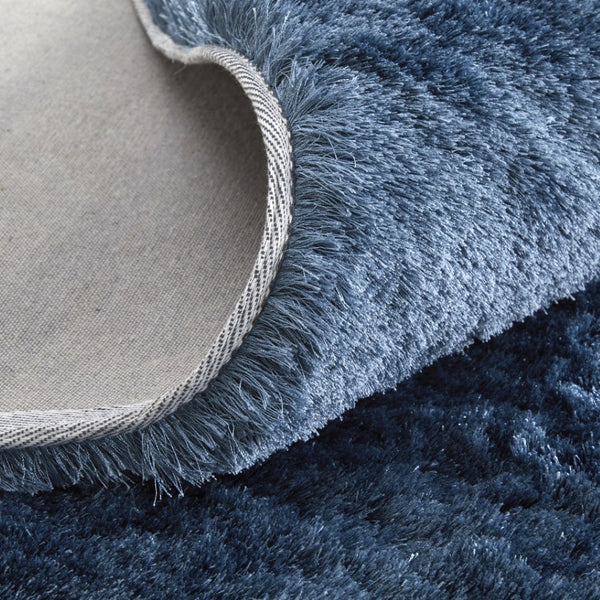 HomeRoots 4' Plush Blue Shag Area Rug - Hand-Tufted Retro Design for Cozy Comfort in Any Living Space 8' X 10' 565519
