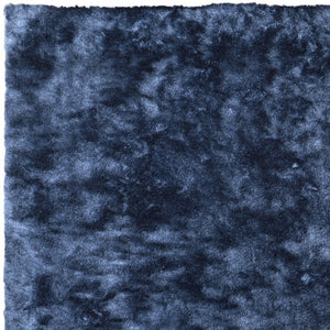 HomeRoots 4' Plush Blue Shag Area Rug - Hand-Tufted Retro Design for Cozy Comfort in Any Living Space 8' X 10' 565519