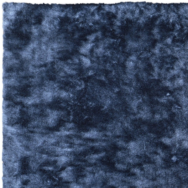 HomeRoots 4' Plush Blue Shag Area Rug - Hand-Tufted Retro Design for Cozy Comfort in Any Living Space 8' X 10' 565519
