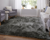 Homeroots 4' X 6' Green Shag Hand Tufted Area Rug Green Polyester 565521