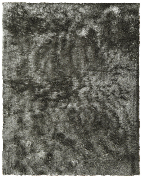 Homeroots 5' X 8' Green Shag Hand Tufted Area Rug Green Polyester 565522