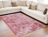 Homeroots 5' X 8' Pink Shag Hand Tufted Area Rug Pink Polyester 565526