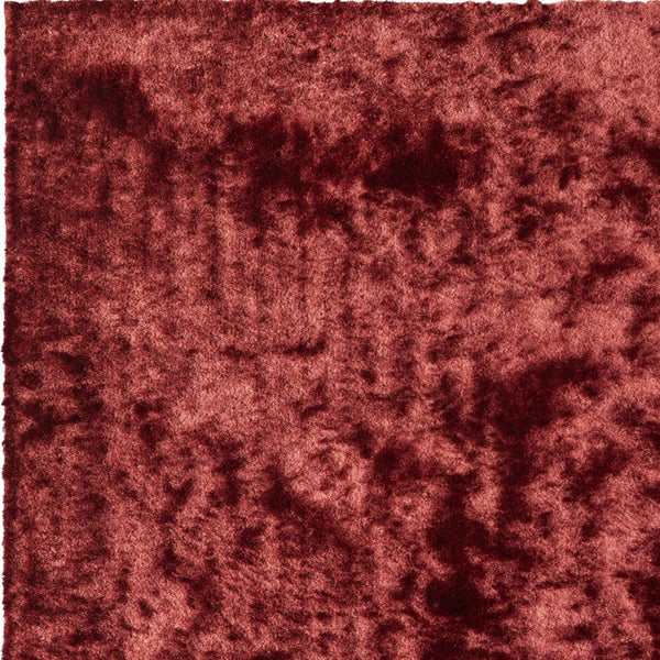 Homeroots 8' X 10' Red Shag Hand Tufted Area Rug Red Polyester 565531