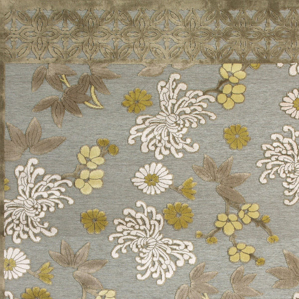 Homeroots 10' X 13' Ivory Brown And Gray Floral Power Loom Area Rug Brown Viscose 565545