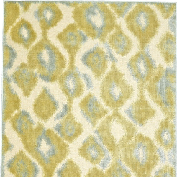 HomeRoots 10' Gold, Gray, and Tan Abstract Power Loom Area Rug - Modern Style for Living Rooms and Dining Areas 10' X 13' 565549