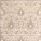 Homeroots 5' X 8' Taupe And Tan Floral Power Loom Area Rug Gray Viscose 565553