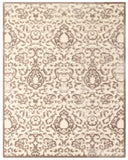 Homeroots 10' X 13' Taupe And Tan Floral Power Loom Area Rug Gray Viscose 565554