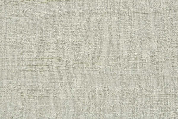8 Ft Ivory Silver Chevron Hand Woven Hallway Runner Rug with Cotton Backing