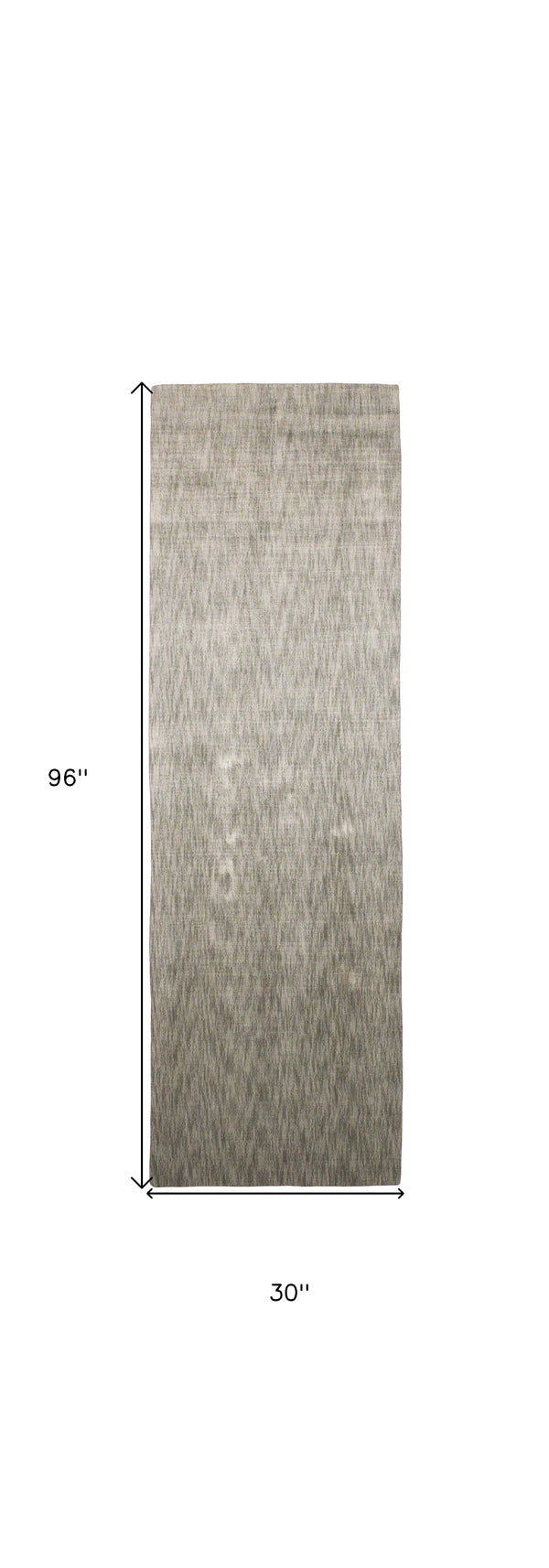 Homeroots 8' Taupe And Gray Chevron Hand Woven Runner Rug Gray Viscose 565566