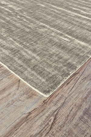 Homeroots 8' Taupe And Gray Chevron Hand Woven Runner Rug Gray Viscose 565566