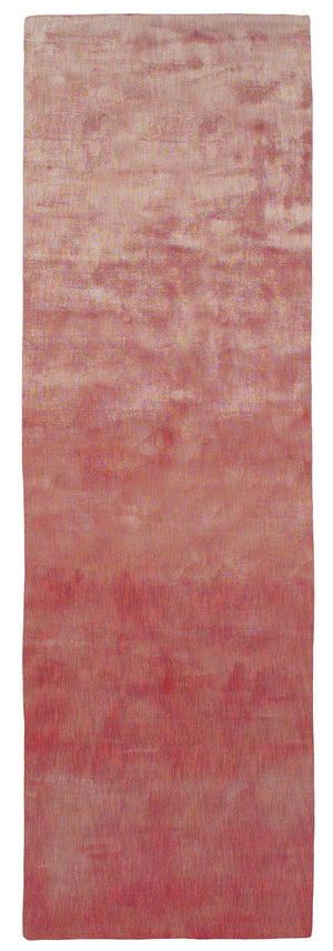 Homeroots 8' Red Chevron Hand Woven Runner Rug Red Viscose 565569