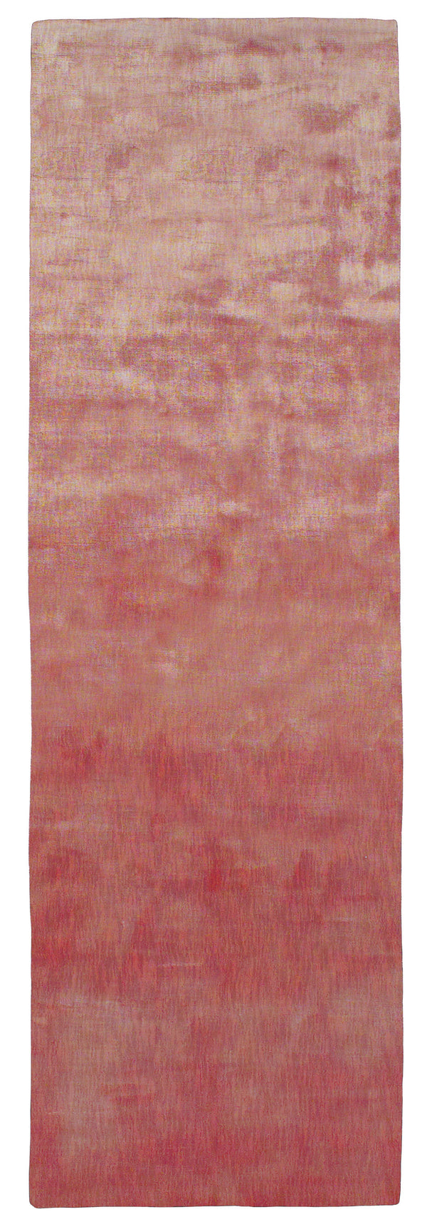 Homeroots 8' Red Chevron Hand Woven Runner Rug Red Viscose 565569