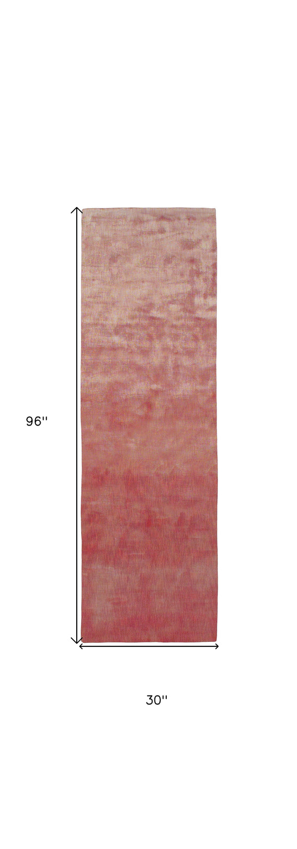 Homeroots 8' Red Chevron Hand Woven Runner Rug Red Viscose 565569