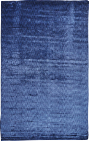 Homeroots 6' X 9' Blue Chevron Hand Woven Area Rug Blue Viscose 565570