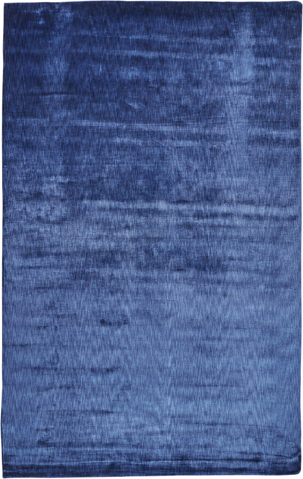 Homeroots 6' X 9' Blue Chevron Hand Woven Area Rug Blue Viscose 565570