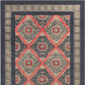 Homeroots 5' X 8' Gray Taupe And Red Paisley Power Loom Area Rug Gray Viscose 565573
