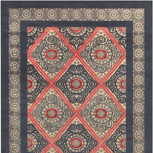 Homeroots 5' X 8' Gray Taupe And Red Paisley Power Loom Area Rug Gray Viscose 565573