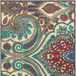 Homeroots 8' X 11' Tan Blue And Taupe Paisley Power Loom Area Rug Gray Viscose 565577